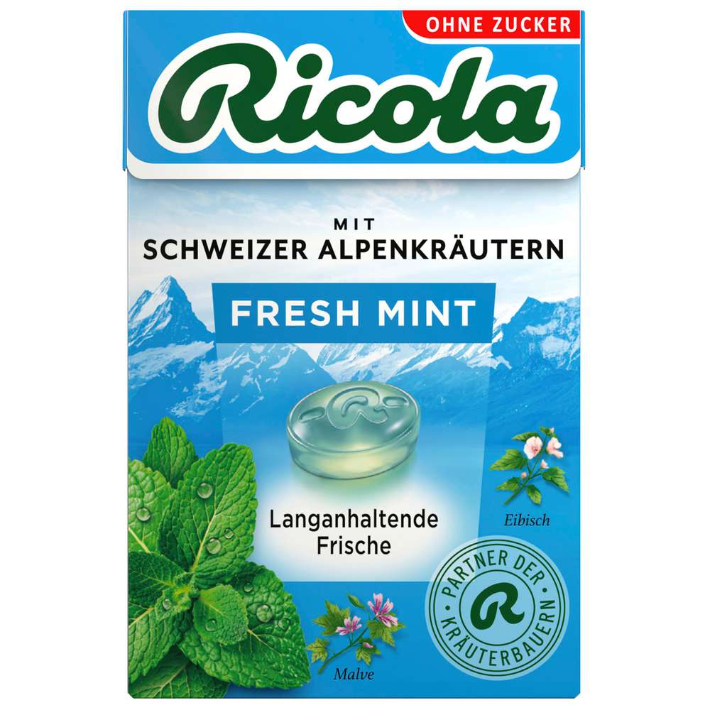 Ricola Fresh Mint candies without sugar 50g