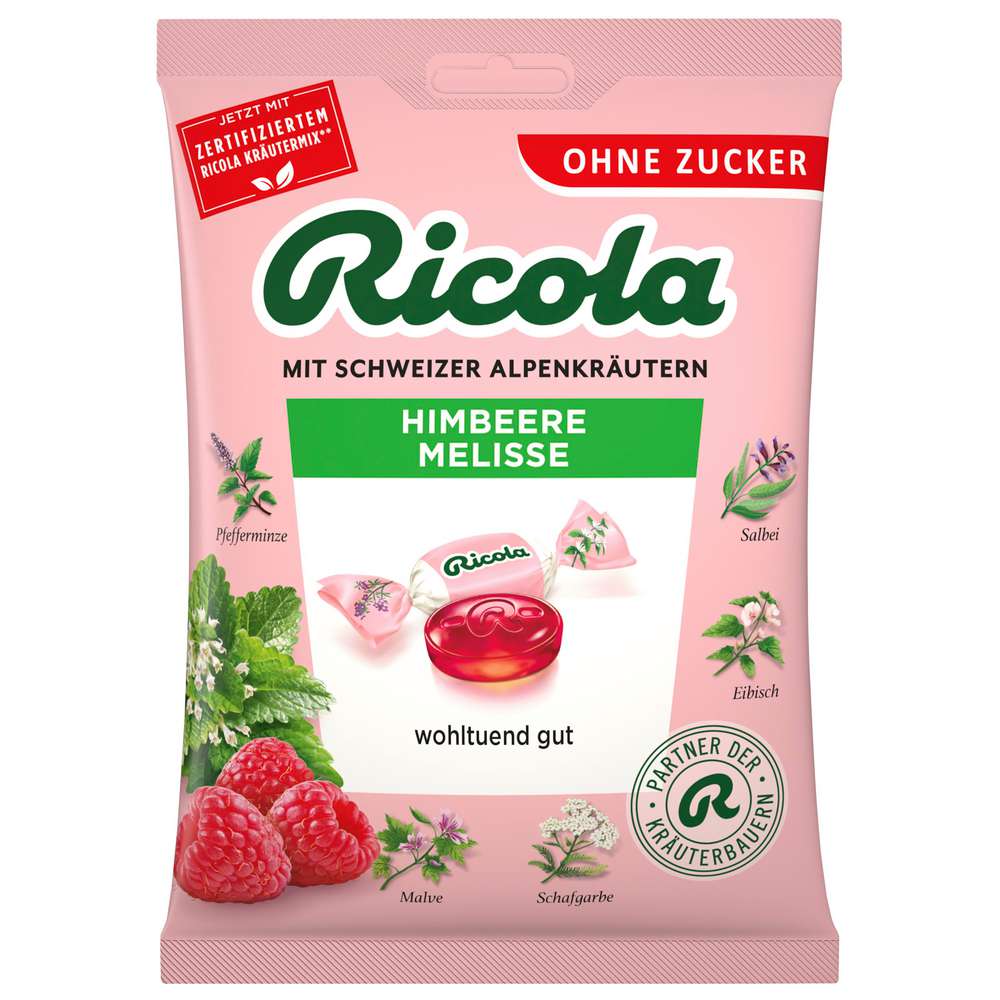 Raspberry-Lemon Balm Candies, sugar-free