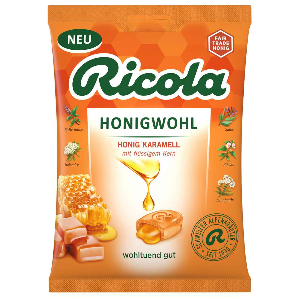 Honey-flavored candies, honey-caramel