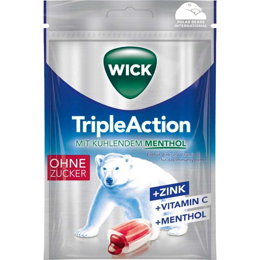 WICK Triple Action candies, sugar-free