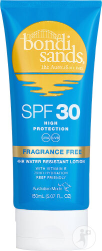 Bondi Sands Sunscreen Lotion SPF30 Fragrance Free Tube 150ml