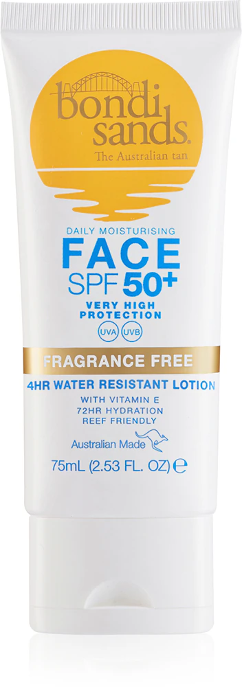 Bondi Sands SPF 50+ Face Fragrance Free fragrance-free facial sunscreen SPF 50+
