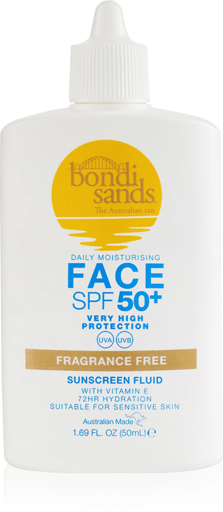 Bondi Sands SPF 50+ Fragrance Free Facial Tanning Fluid Unscented