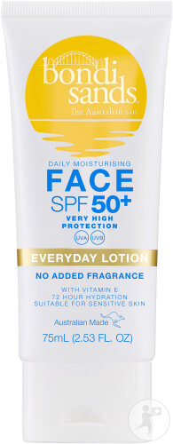 Bondi Sands Daily Face Cream SPF50+ Fragrance-Free Tube 75ml