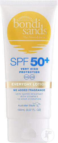 Bondi Sands Daily Body Cream SPF50+ Fragrance-Free Tube 150ml