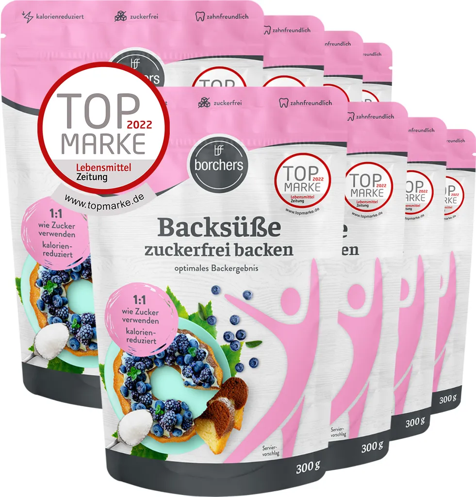 BORCHERS Baking Sweetener - Sugar-Free Baking (8x300g)