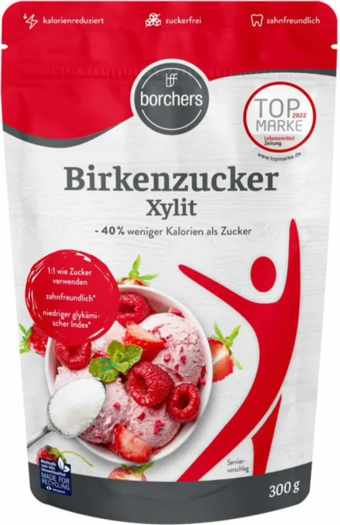 Borchers Birch Sugar 100% Xylitol with Ceylon Cinnamon | Sugar-free | Tooth-friendly | Fewer calories |
