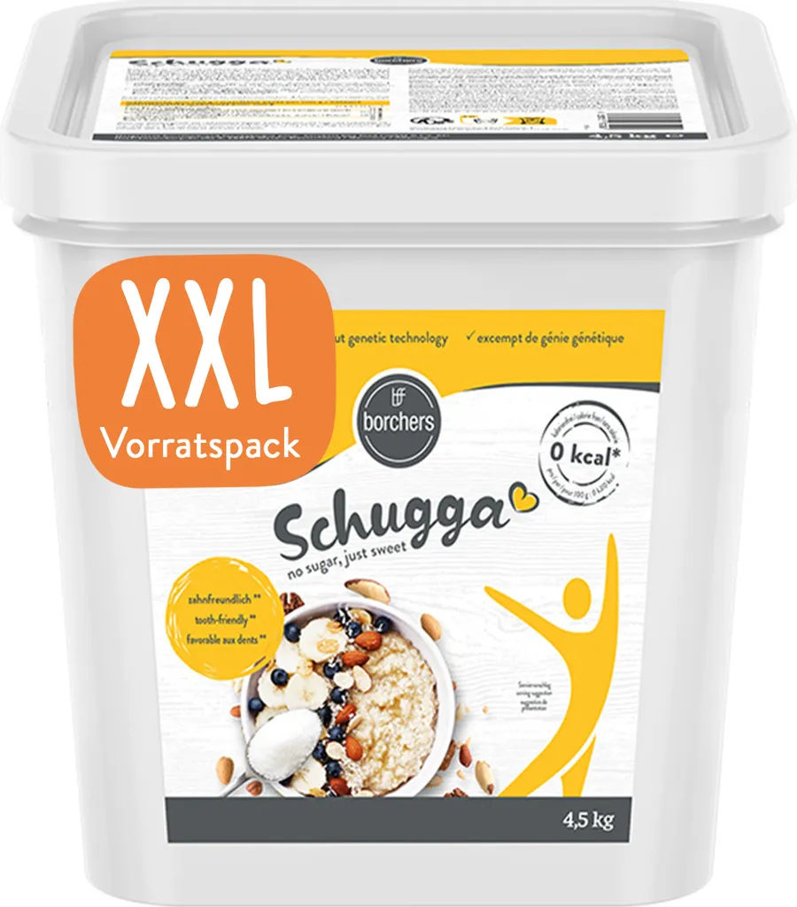 BORCHERS Schugga, Crystalline Sprinkle Sweetener, Erythritol-Sucralose Mixture 4.5kg