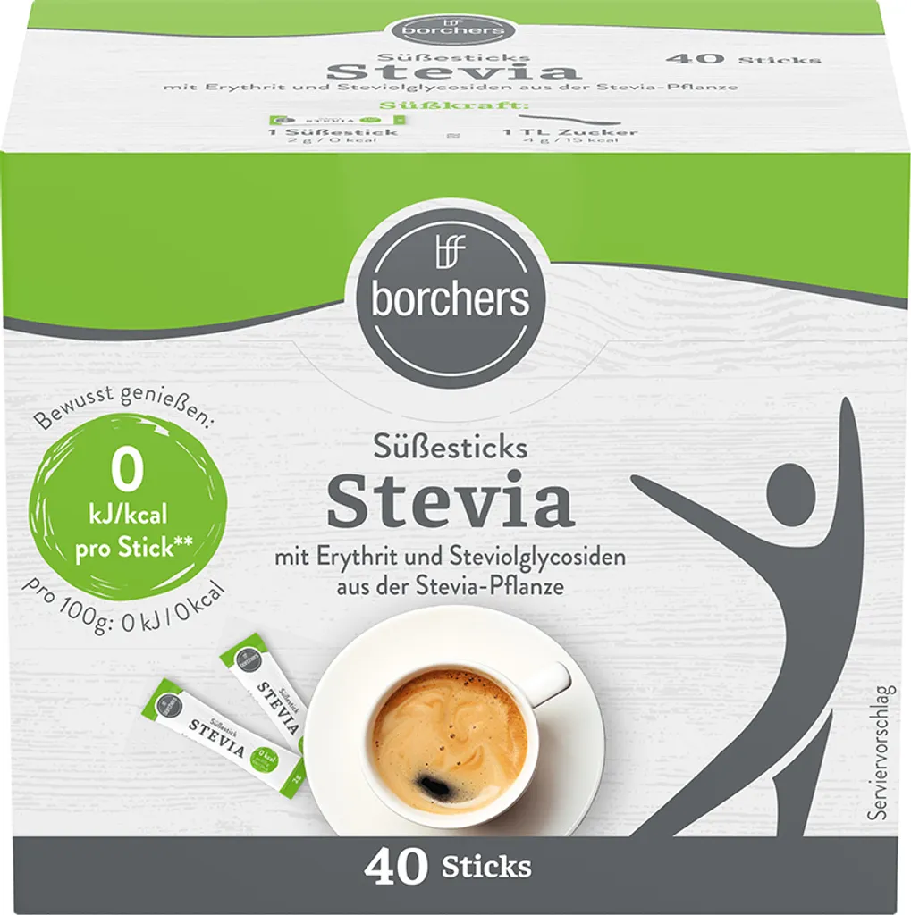 borchers Stevia Sweet Sticks 80g