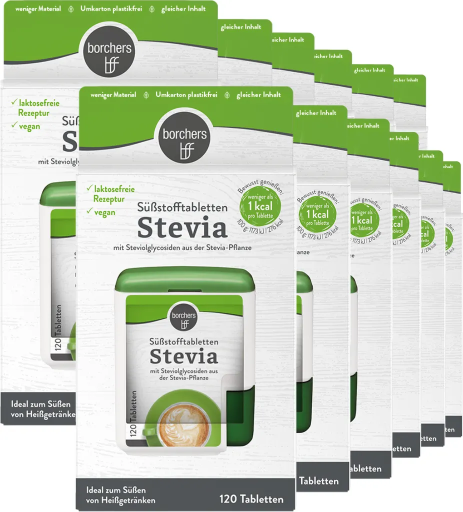 BORCHERS Stevia sweetener tablets (12 x 120 tablets)