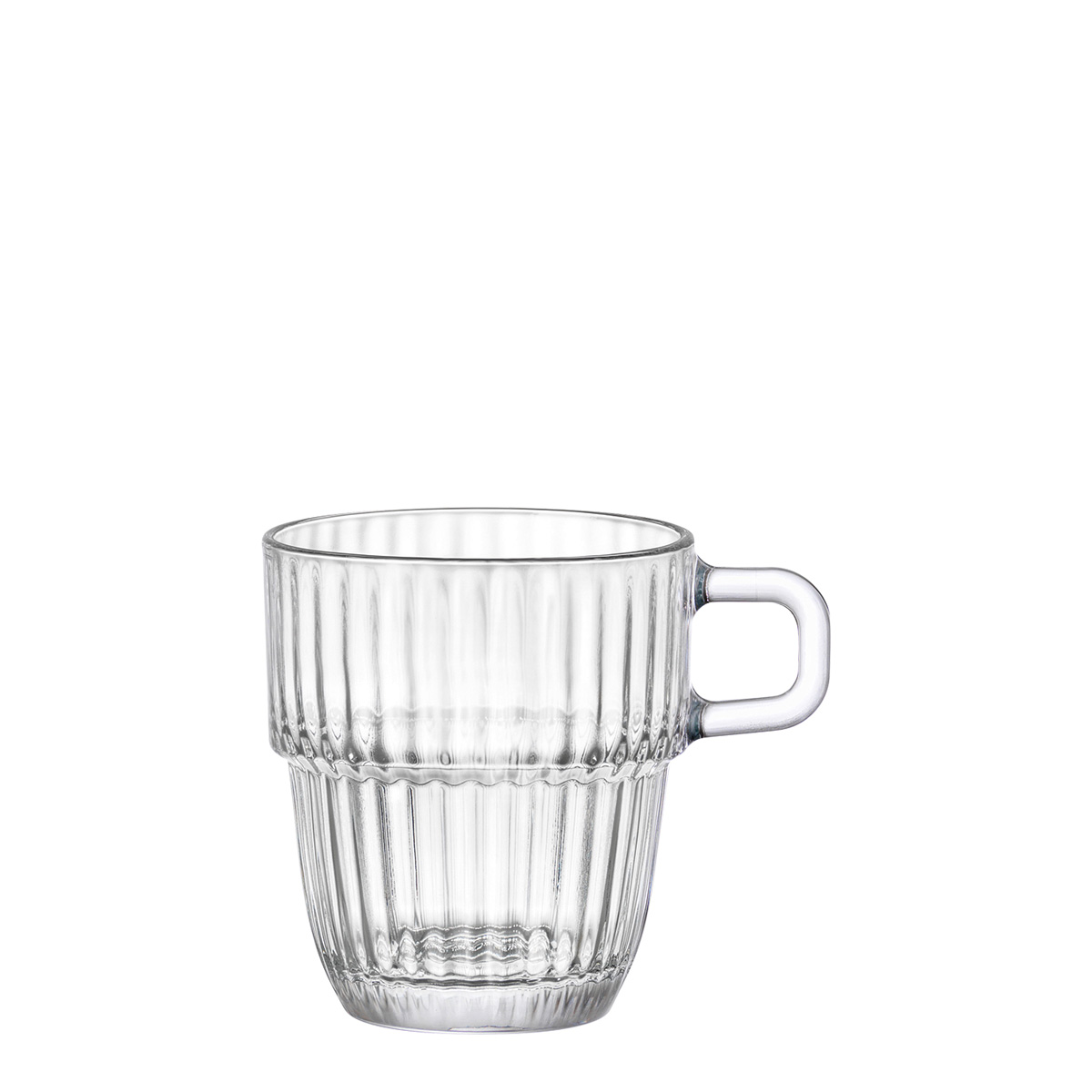 Bormioli, Barshine - Coffee cup with lid, stackable, 18.5 cl, capacity: 185 ml, D: 94 x 71 mm, H: 80 mm