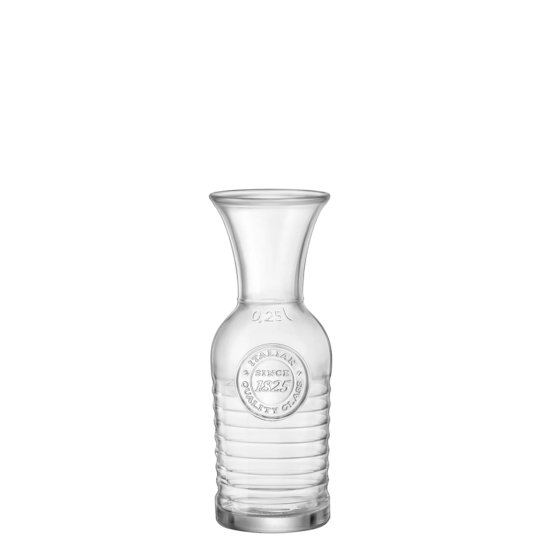 Bormioli, Officina 1825 - Carafe with fill line 0.25 ltr. |-|, 18 cm/ 0.3 ltr., 12 sets