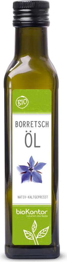 Borage oil cold pressed 250 ml I native - 100% pure I raw food quality from bioKontor