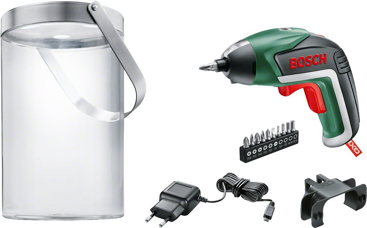Bosch Cordless Screwdriver Ixo With Solar Light Screwdriver Bits Diy Usb Charger 