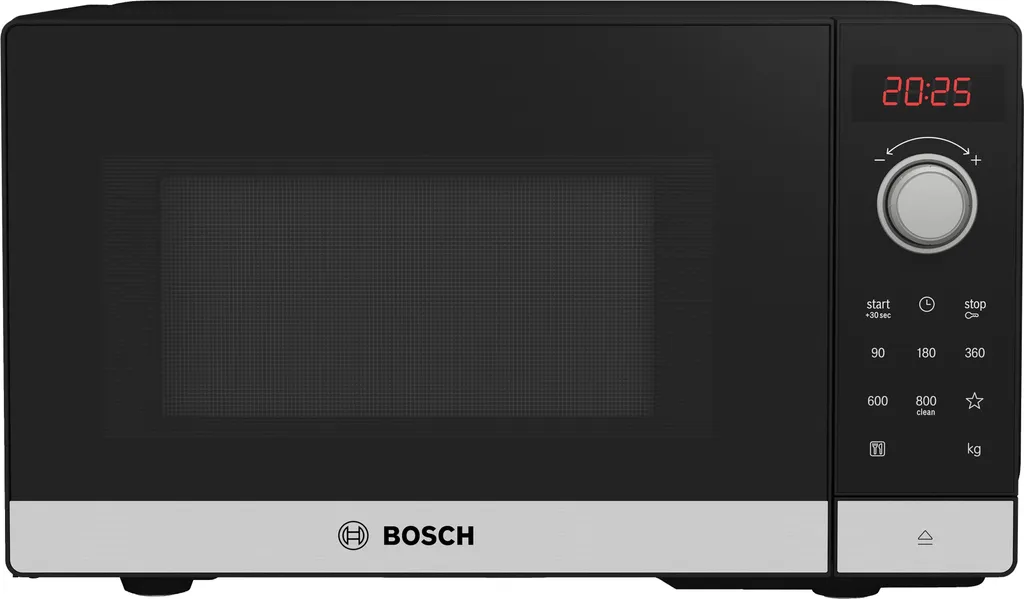 Bosch FFL023MS2 Microwave Countertop Solo Microwave 20 l 800 W Black, Stainless Steel