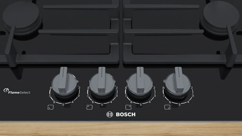 Bosch gas hob 60 cm glass ceramic black PRP6A6B70D