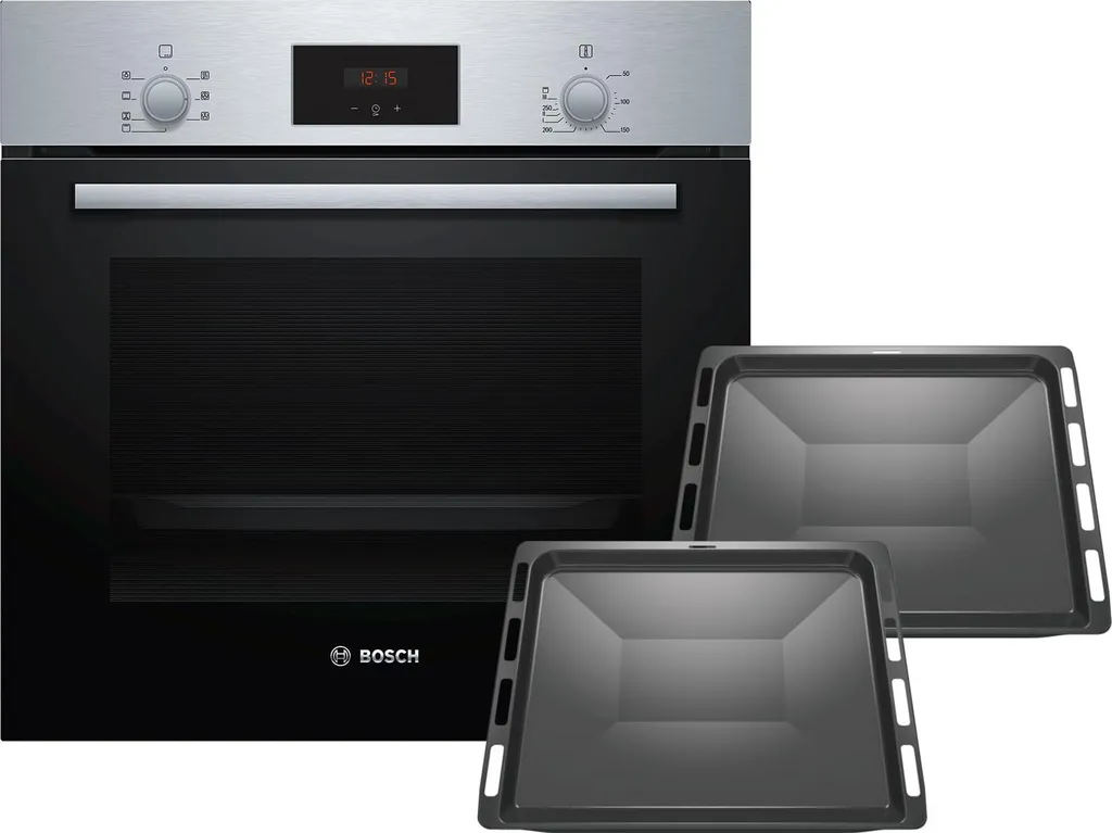 Bosch HBF133BR0Z2 Oven Set HBF133BR0 Stainless Steel + 2 Additional Baking Trays HEZ431002
