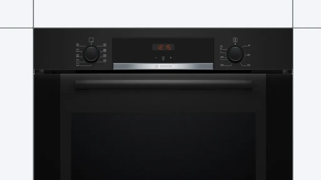 Bosch Series 4, built-in oven, 60 x 60 cm, black HBA3340B0