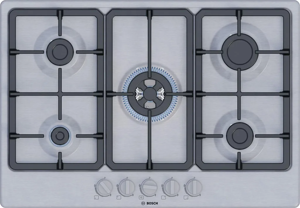 Bosch Serie 4 PGQ7B5K90 hob Stainless steel Built-in 75 cm Gas 5 zone s