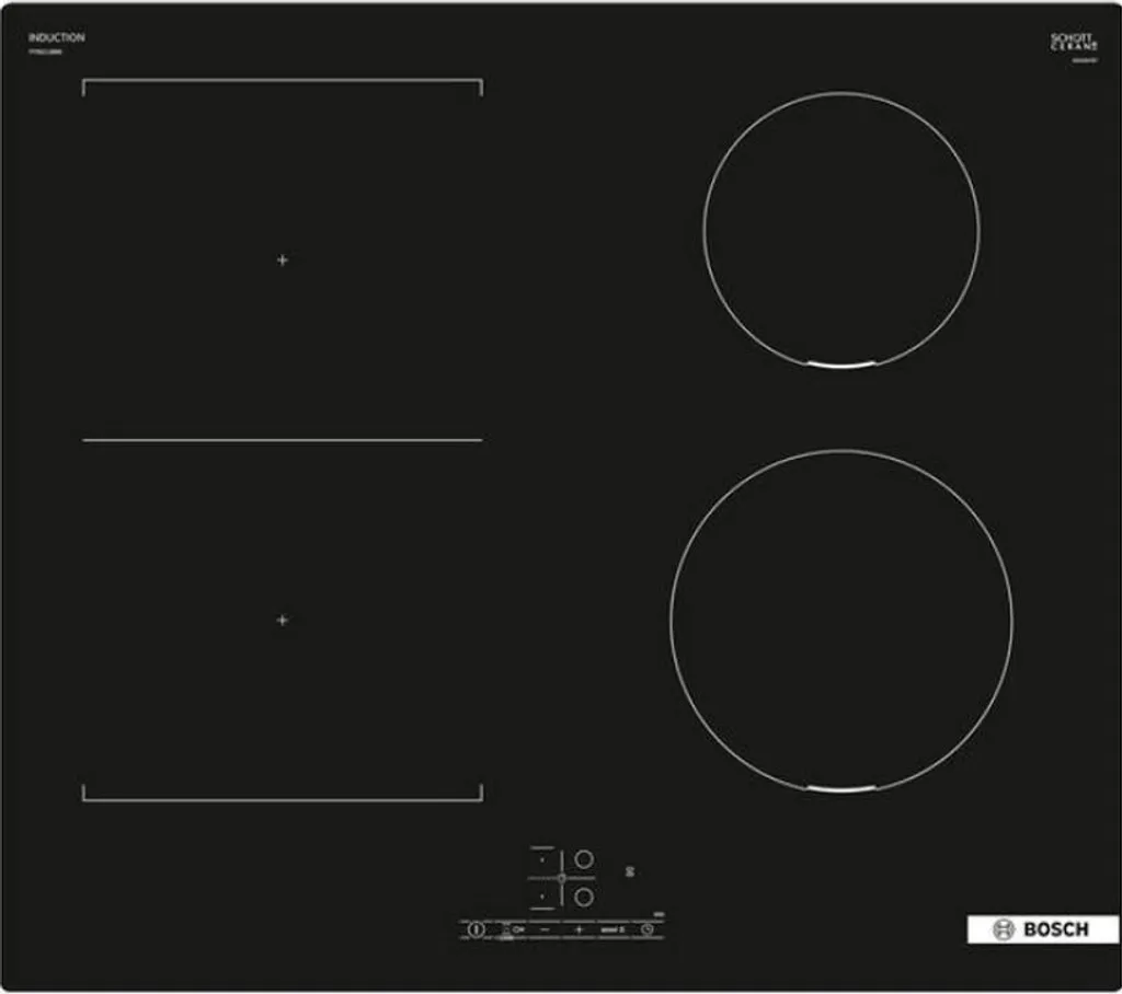 Bosch Series 4 PVQ611BB6E Cooktops Black Integrated 60 cm With Induction Hob with 4 Zone(s)