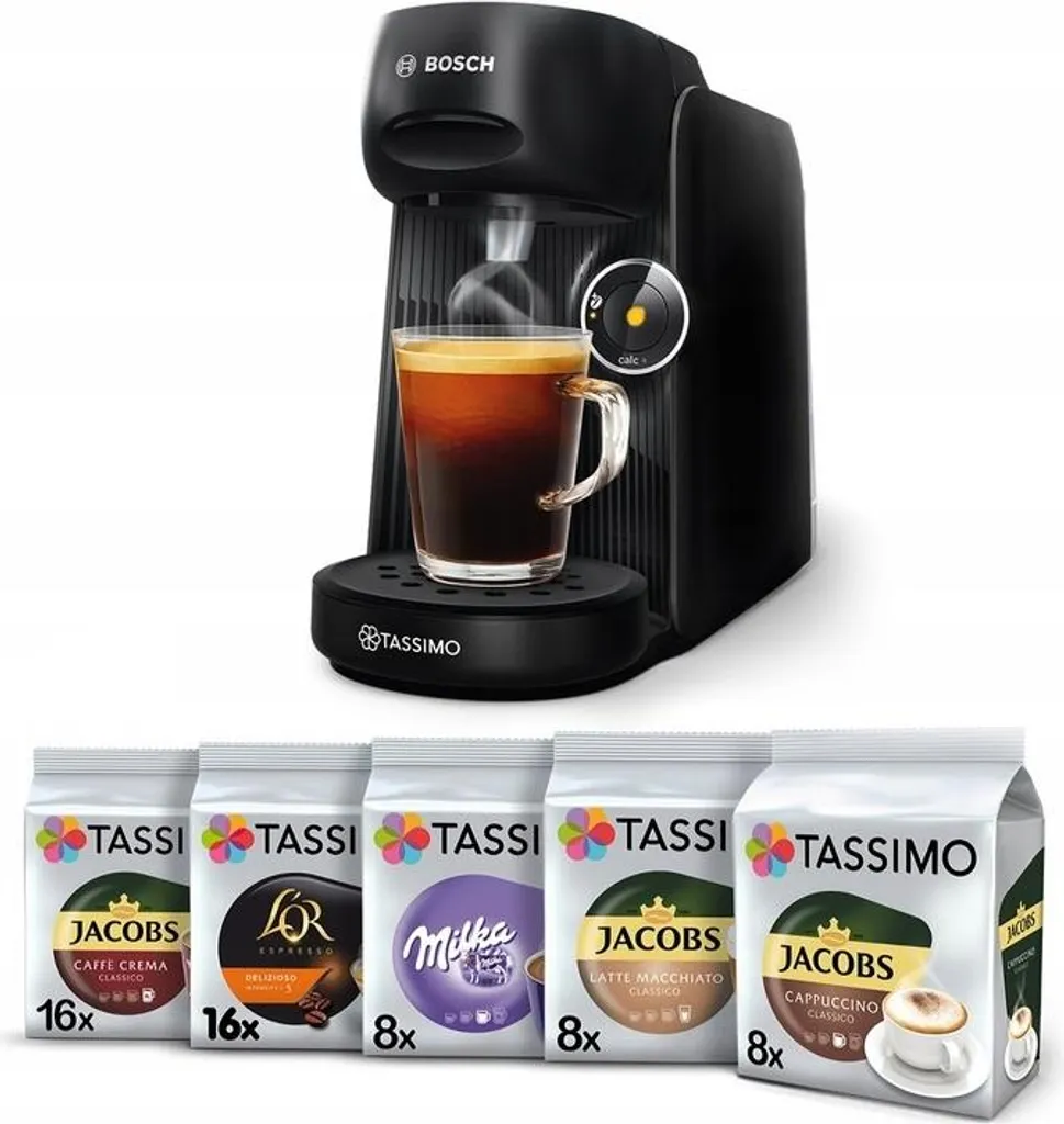 Bosch Tassimo Finesse Capsule Coffee Machine Black with 56 Drinks