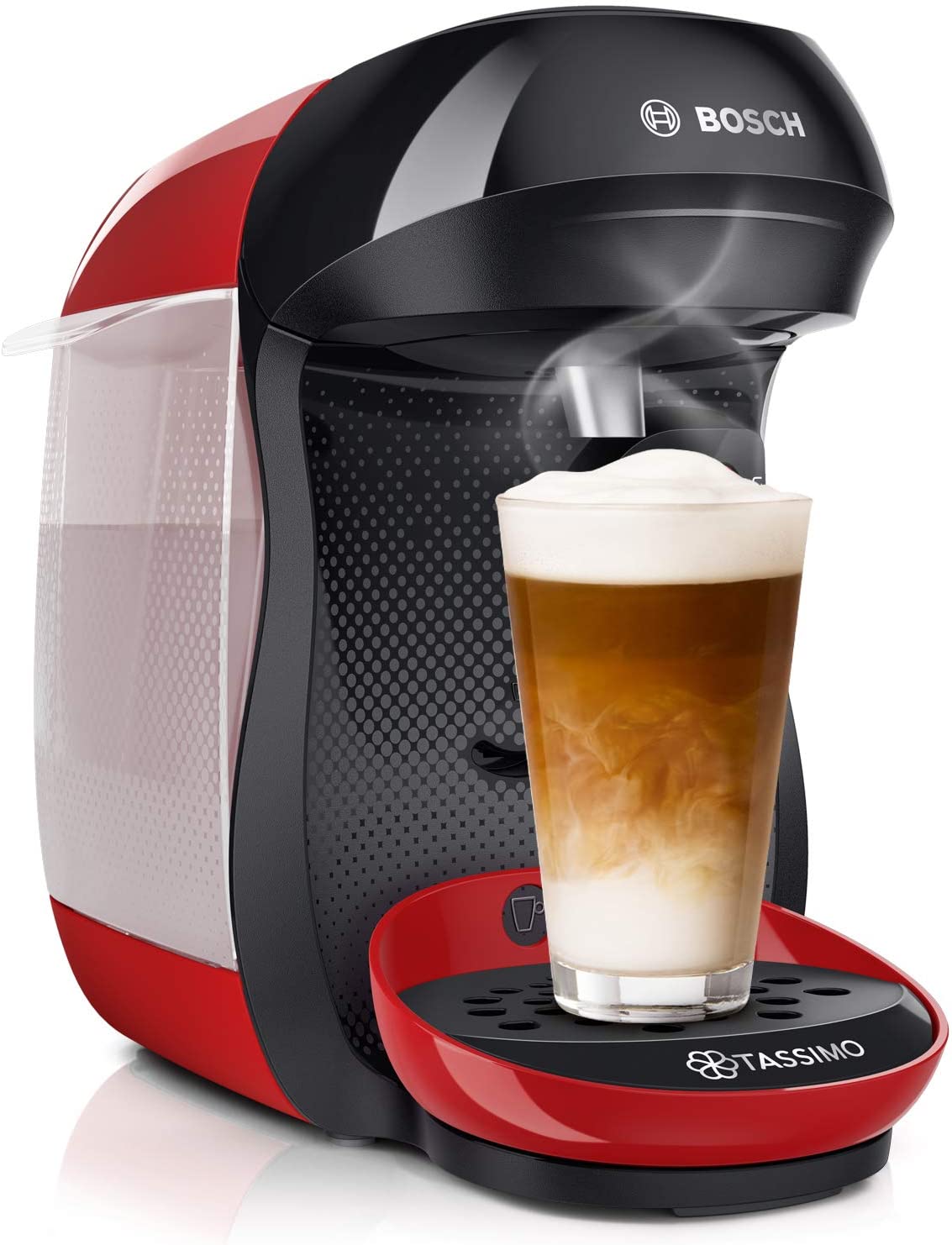 Bosch TAS1406 Tassimo Vivy2 Capsule Machine - for Over 70 Drinks - Fully Automatic - Suitable for All Cups - Compact Size, white/pink