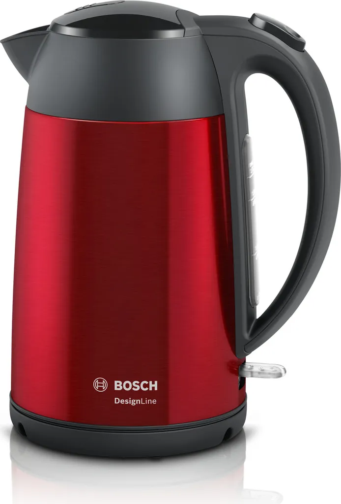 Bosch TWK3P424 DesignLine Red-Black Electric Kettle, 1.7 L, 2400 W