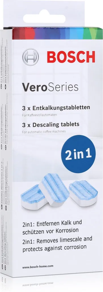 Bosch VeroSeries TCZ8002A Descaling Tablets 2in1 for Fully Automatic Coffee Machines