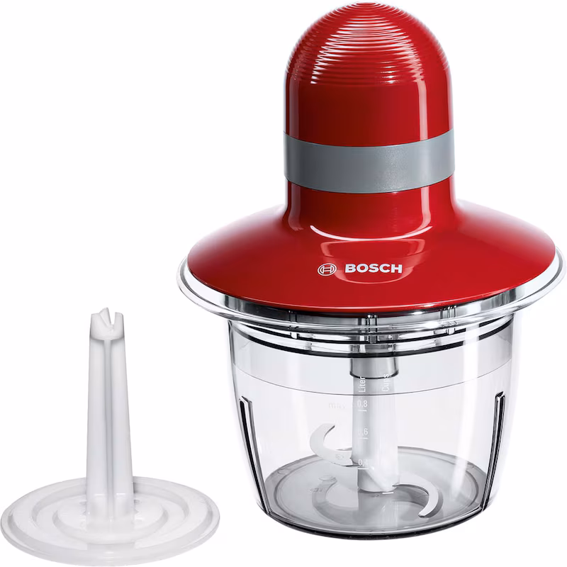 Bosch Chopper Food Processor, Plastic, MMR08R2, red/grey