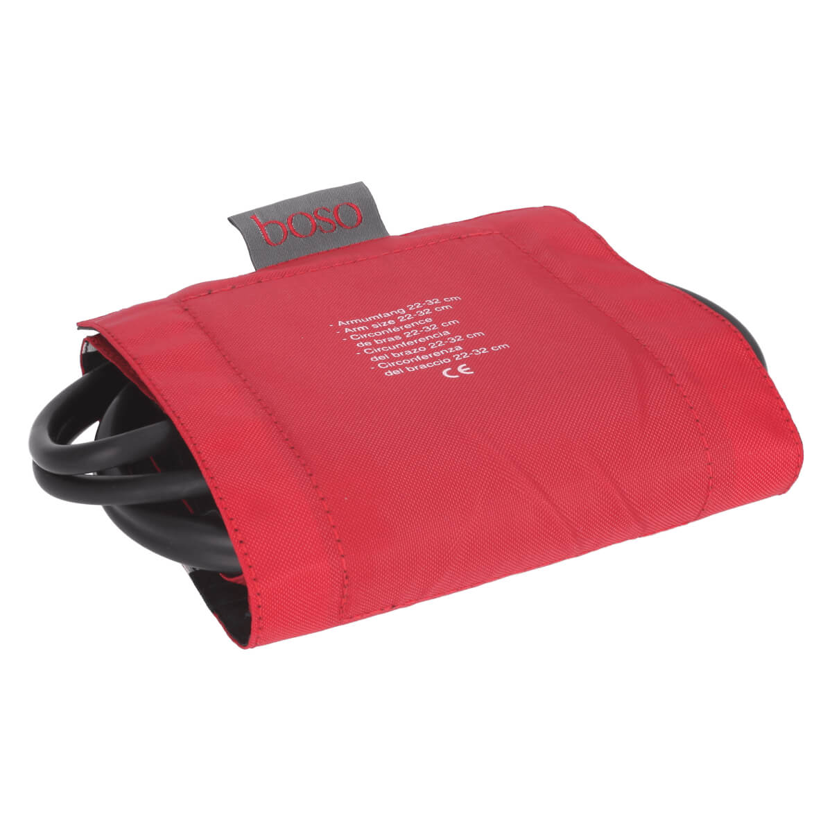 boso standard dual-tube velcro cuff, Red, 22 - 32 cm