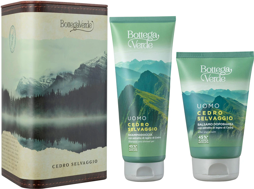 Bottega Verde Cedro Selvaggio Christmas Gift Set (for Body and Face) for Men