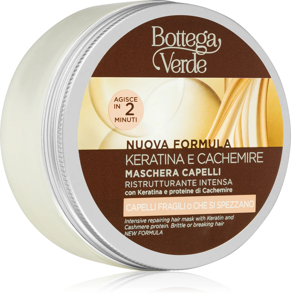 Bottega Verde Keratin & Cashmere renewing mask for damaged hair