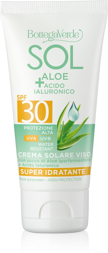 Bottega Verde Sol Aloe facial sunscreen with aloe vera