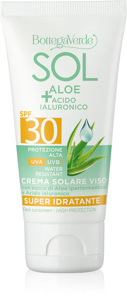 Bottega Verde Sol Aloe facial sunscreen with aloe vera