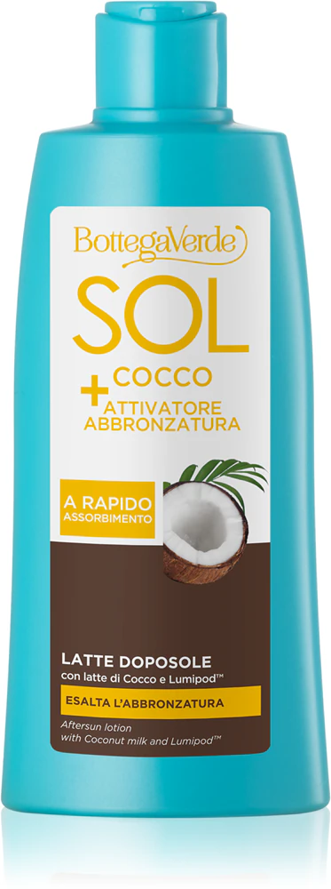 Bottega Verde Sol Cocco moisturizing body lotion to support the tan
