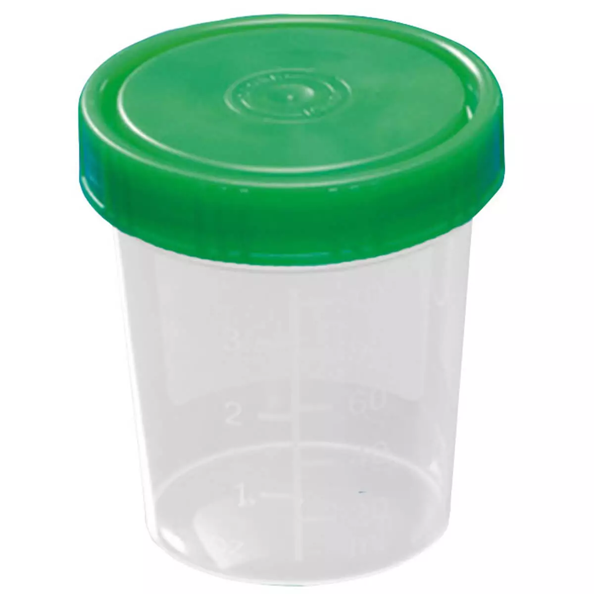 Böttger Urine cup with screw cap, 500 pieces, With lid, 125 ml