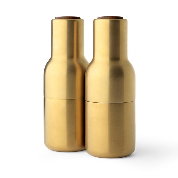 Menu Bottle Grinder Spice Mill Metal 2-Pack