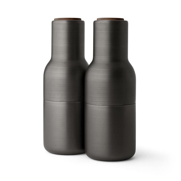 Menu Bottle Grinder Spice Mill Metal 2-Pack