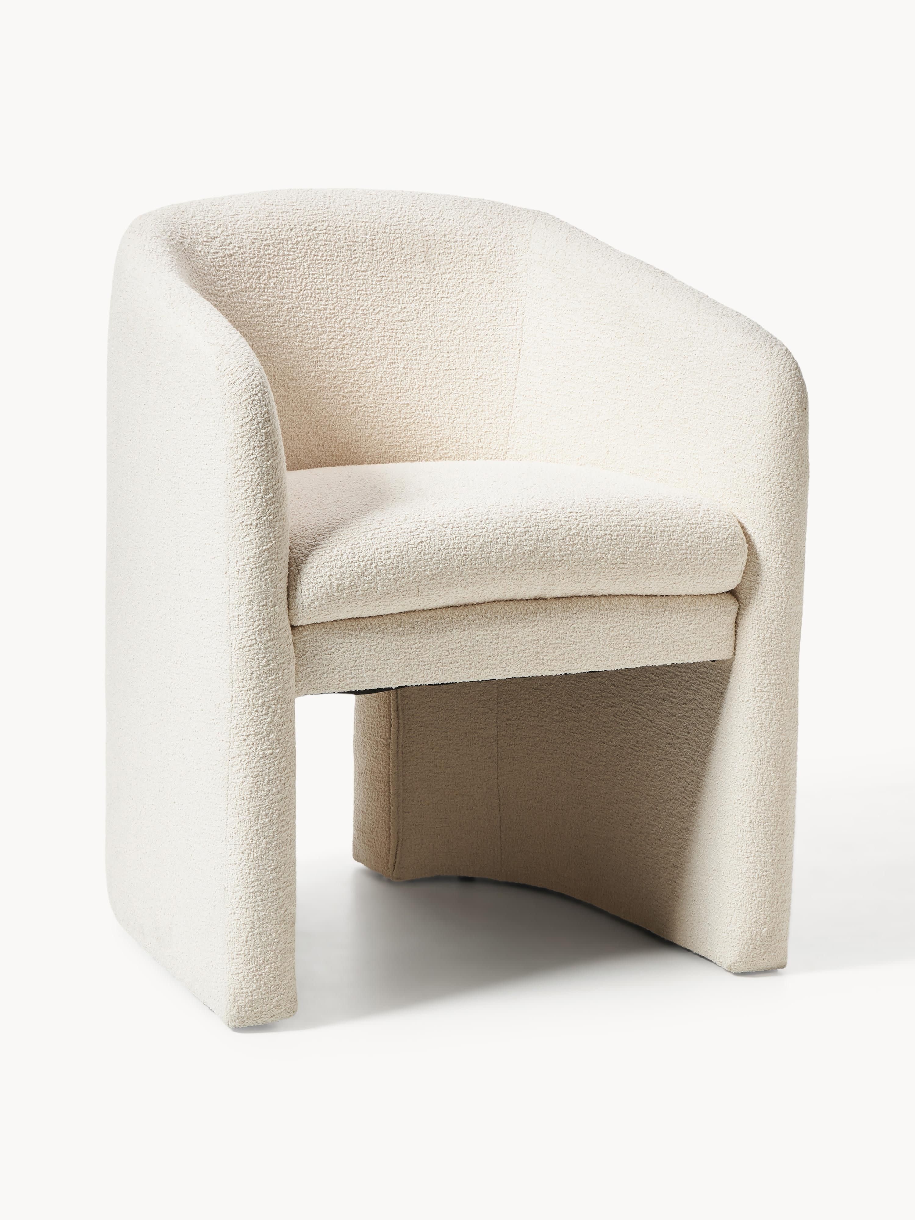Westwing Collection Mairo bouclé armchair - Bouclé Light Beige