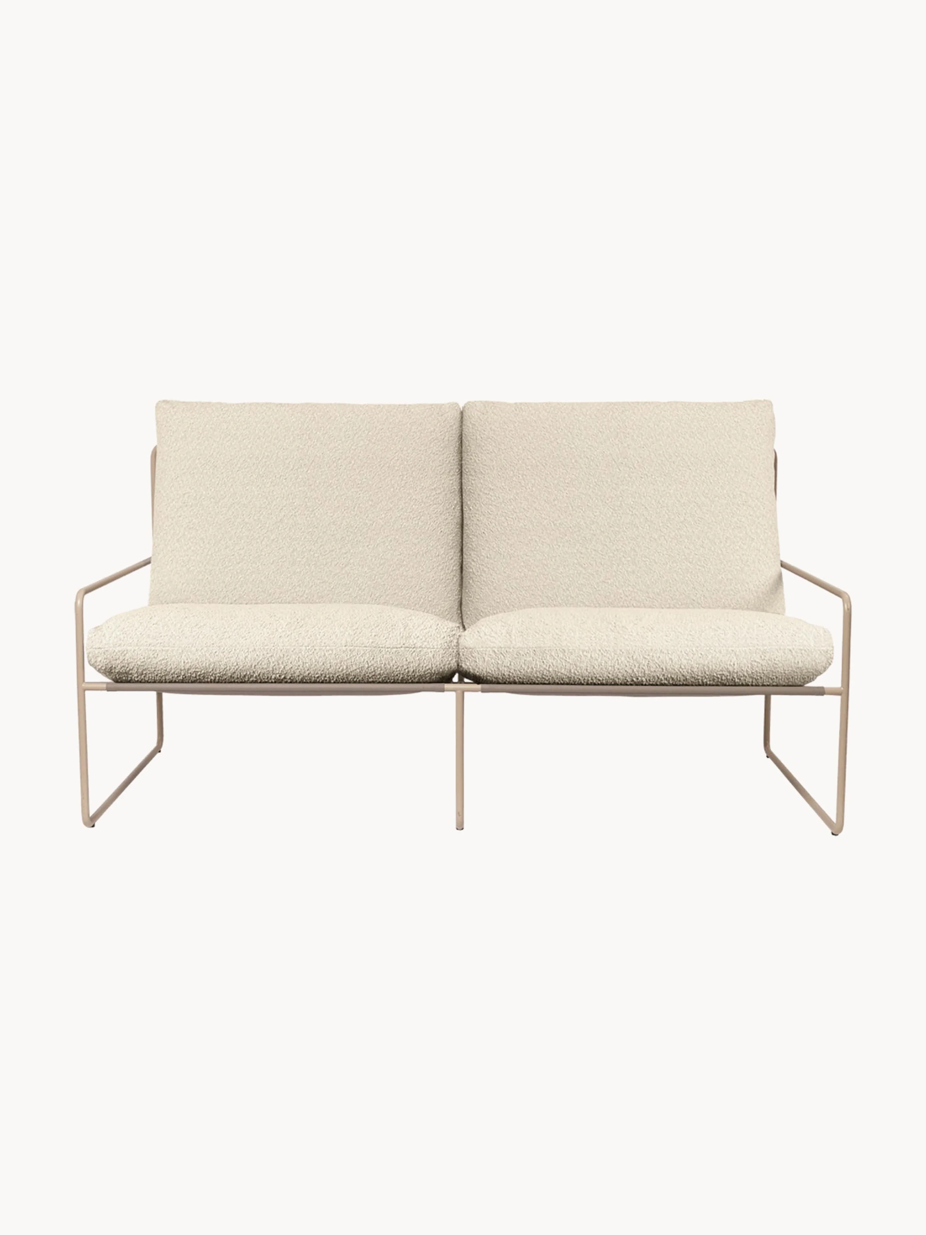 Ferm Living Bouclé garden sofa Desert (2-seater), Bouclé Off White, Cream White