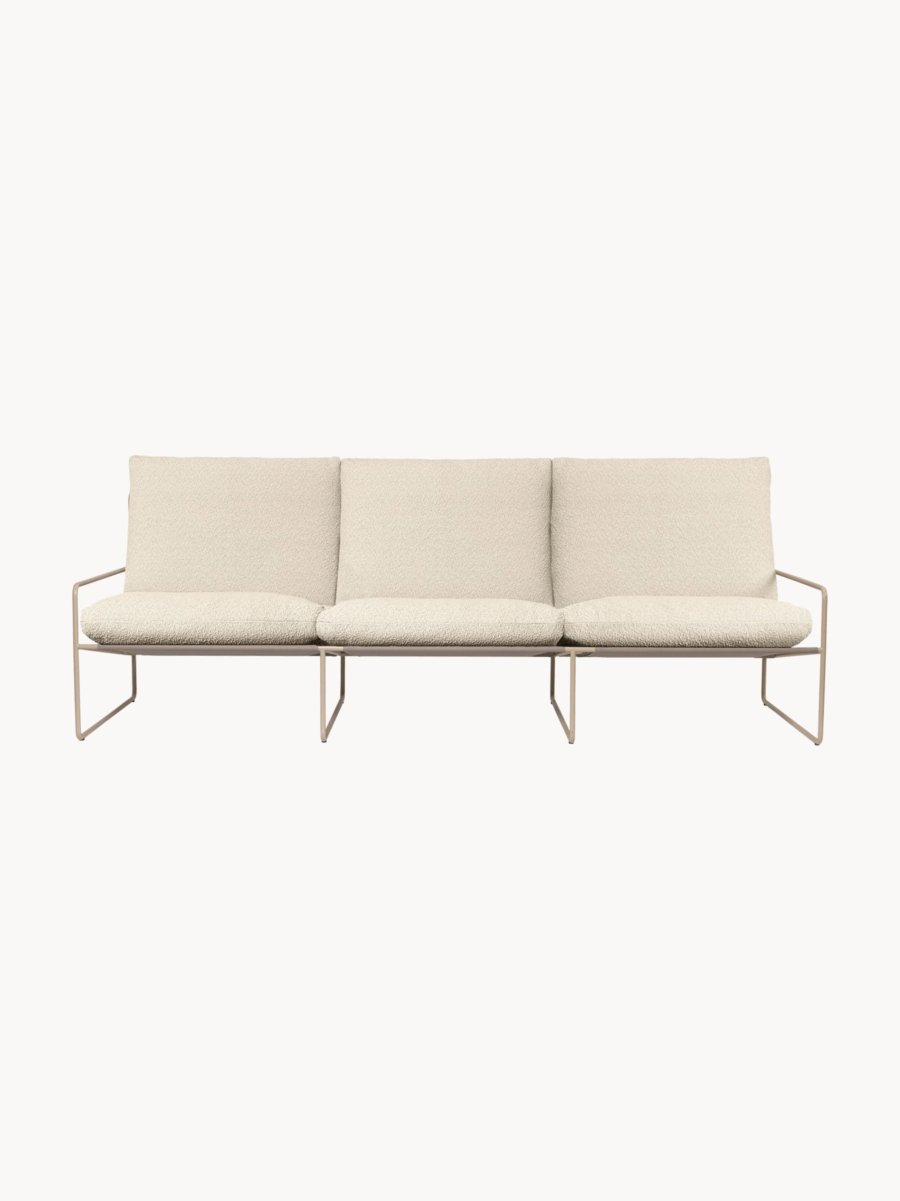 Ferm Living Bouclé garden sofa Desert (3-seater), Bouclé Off White, Cream White