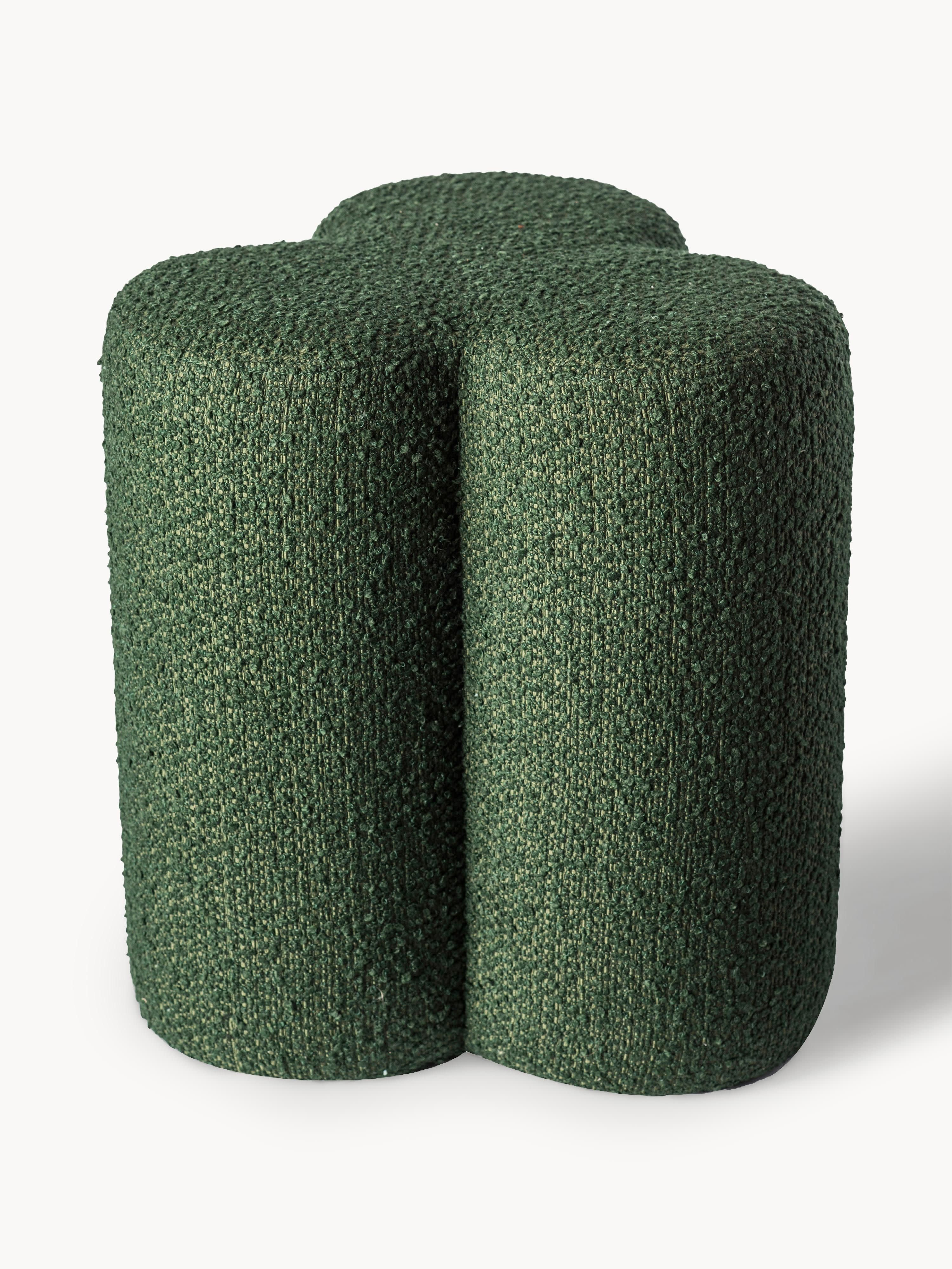 POLSPOTTEN Clover bouclé upholstered stool
