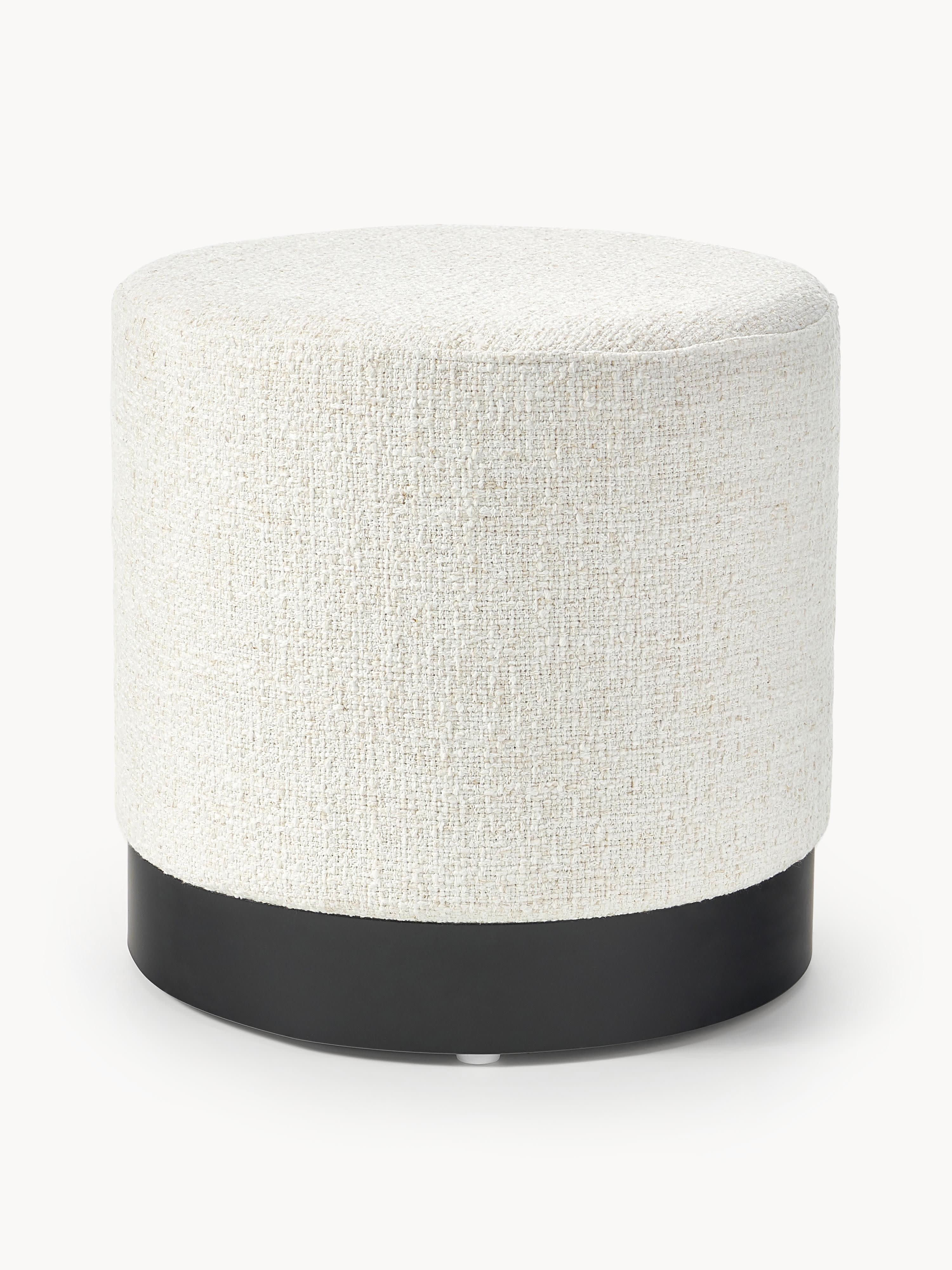 Westwing Collection Orchid bouclé upholstered stool