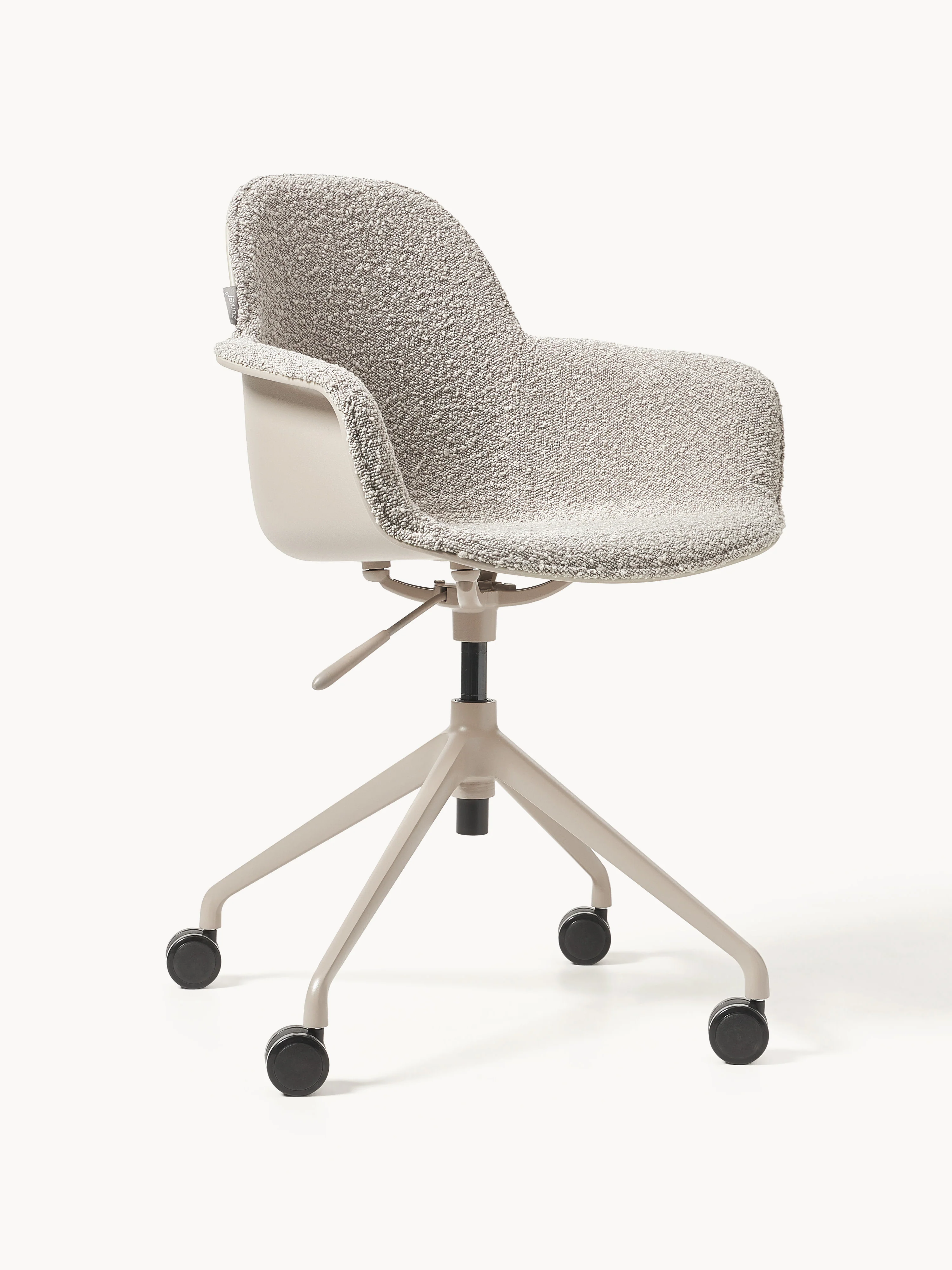 Zuiver Albert bouclé desk chair, height adjustable - Bouclé Greige