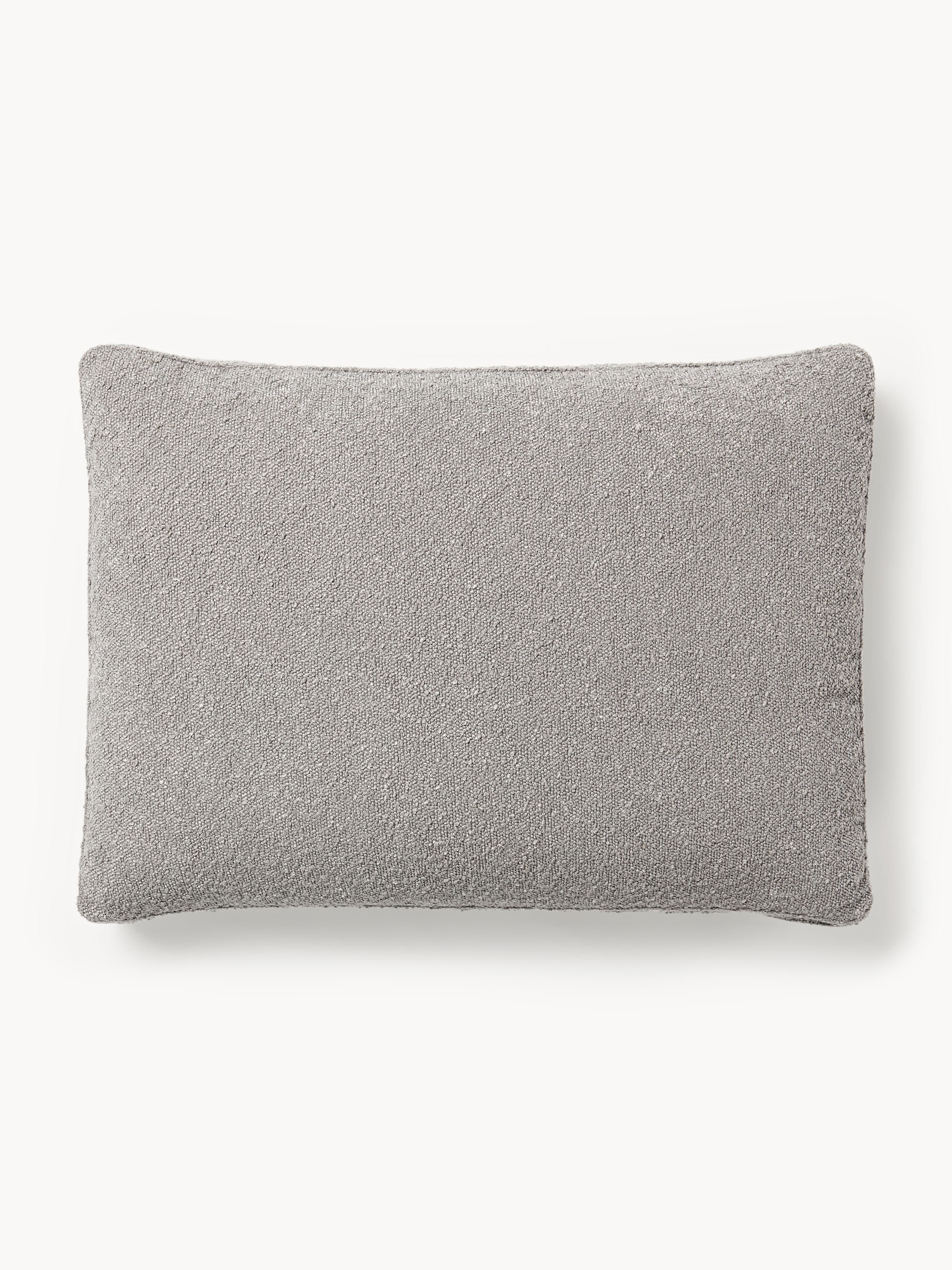 Westwing Collection Bouclé sofa cushion Tribeca, Bouclé Grey
