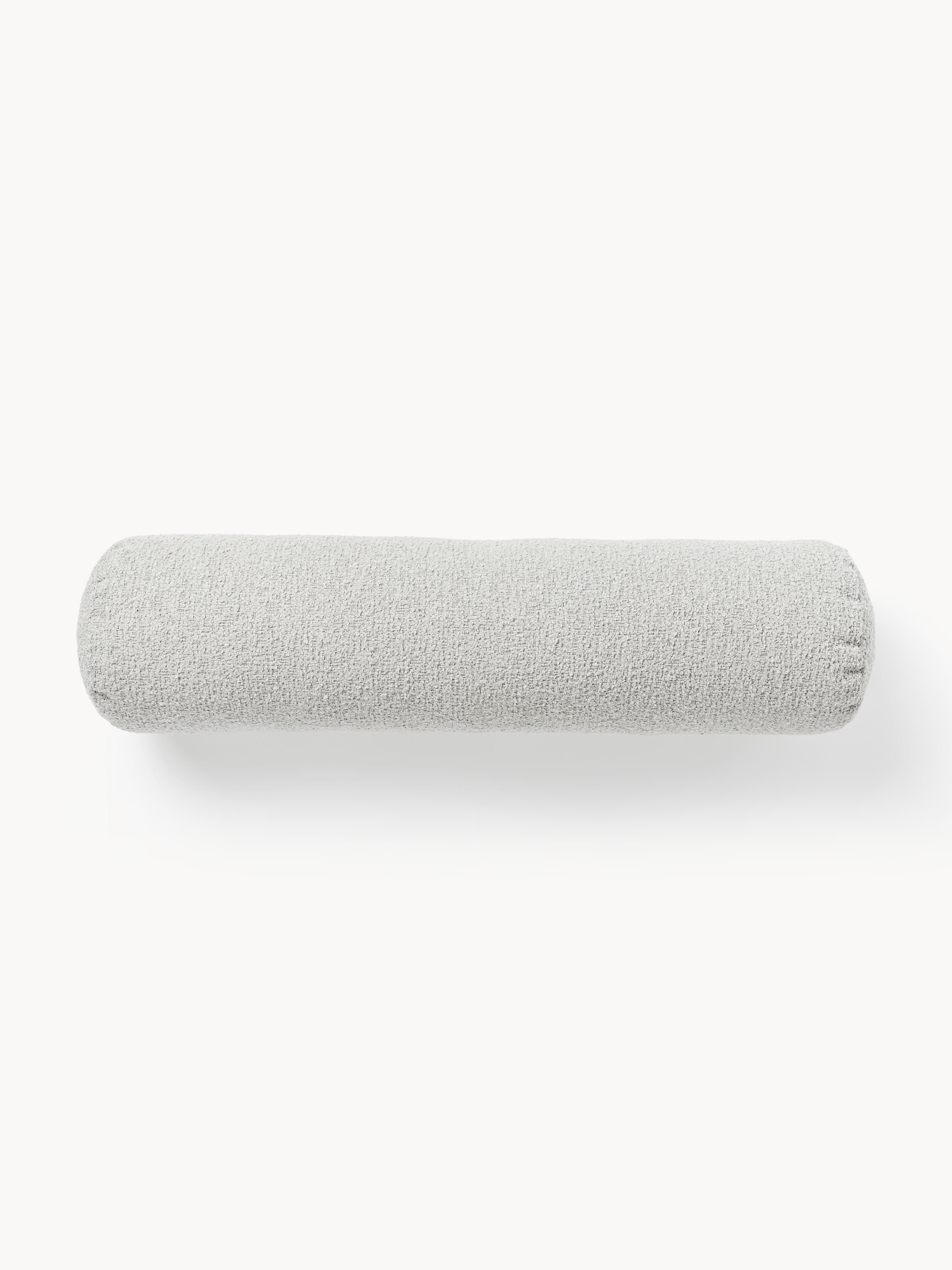 Westwing Collection Bouclé sofa bolster Sofia, Bouclé Light Grey