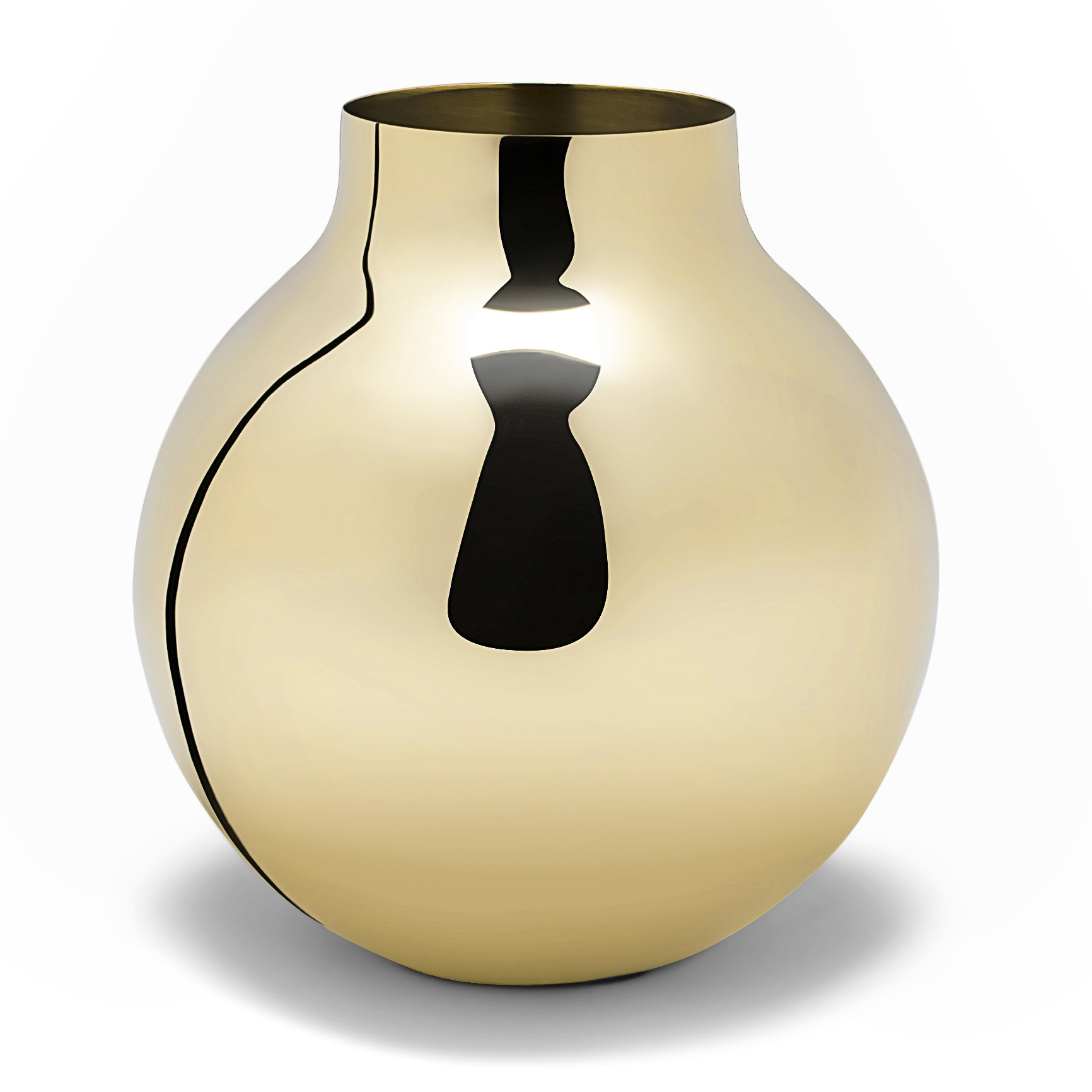 skultuna Boule Vase Brass