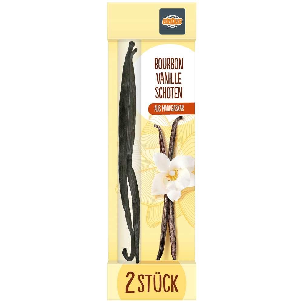 GLOBUS Bourbon vanilla pods, 2 pieces