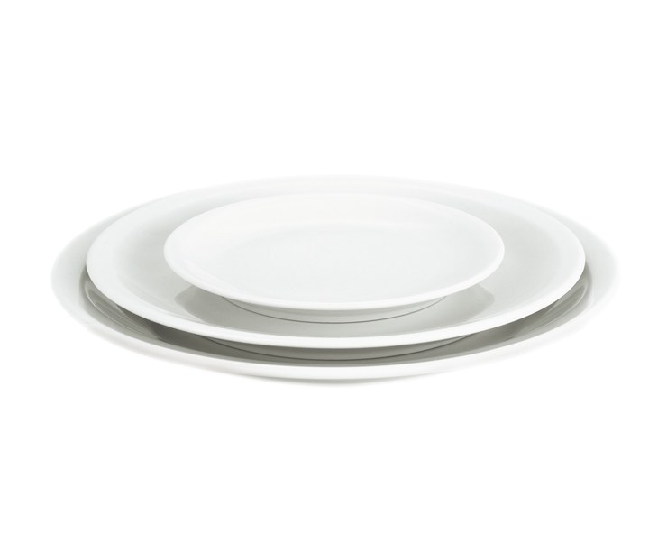pillivuyt Bourges plate flat white