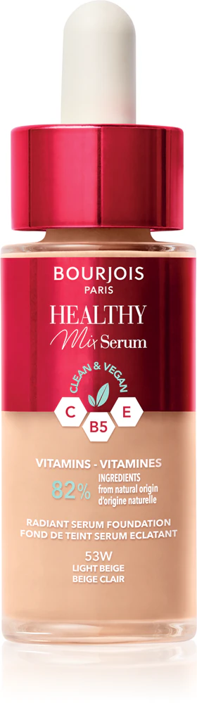 Bourjois Healthy Mix light makeup for a natural look Farbton 53W Light Beige 30 ml